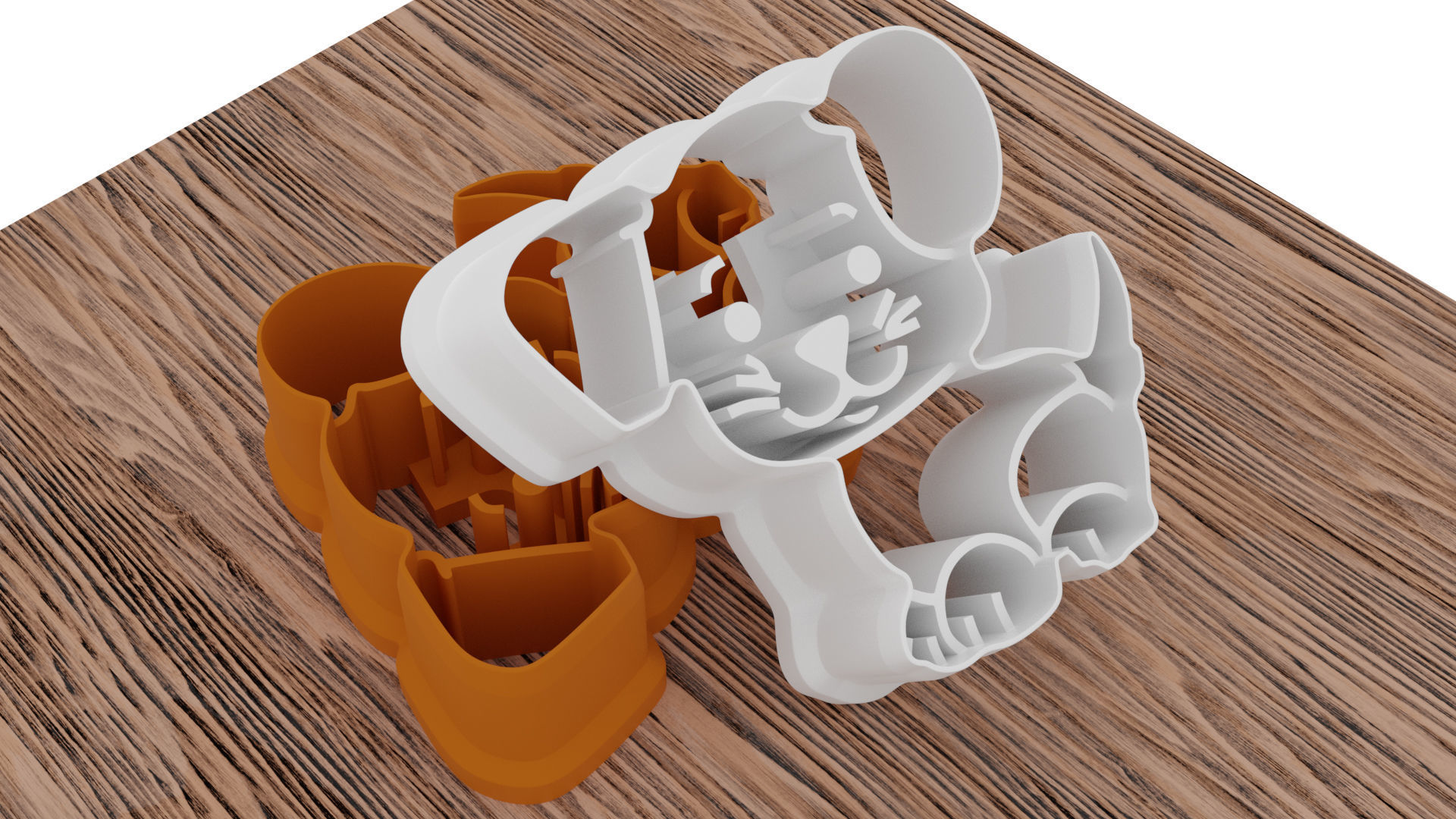 Cute cookie dog 3D printer mold Free 3D print model_6