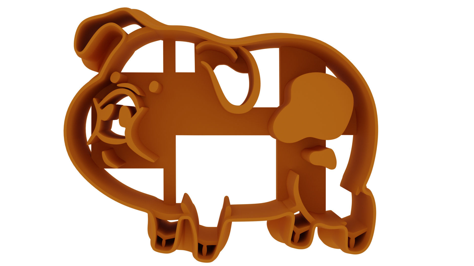 A pig as a mold for a 3D printer 3D print model_4