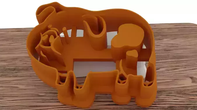 A pig as a mold for a 3D printer 3D print model