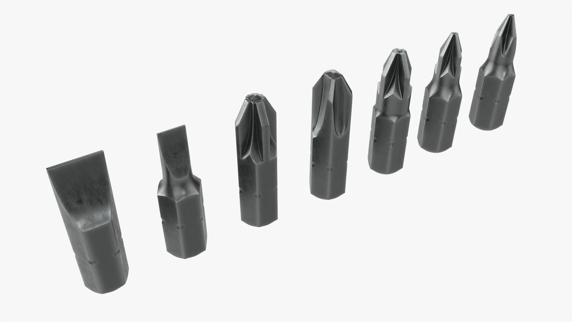 Bit set for screwdriver 3D model_2