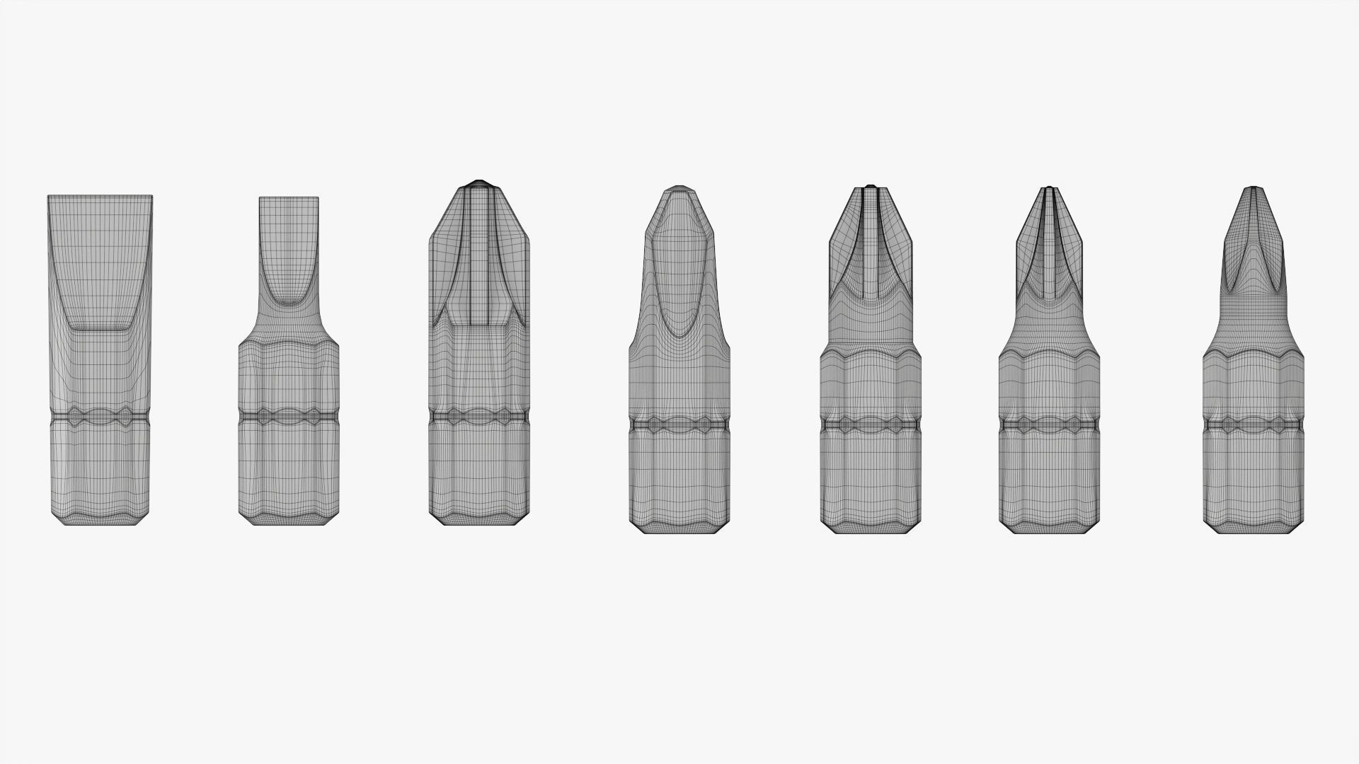 Bit set for screwdriver 3D model_10