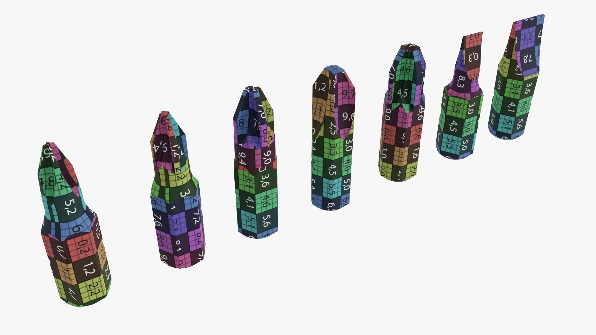 Bit set for screwdriver 3D model_11