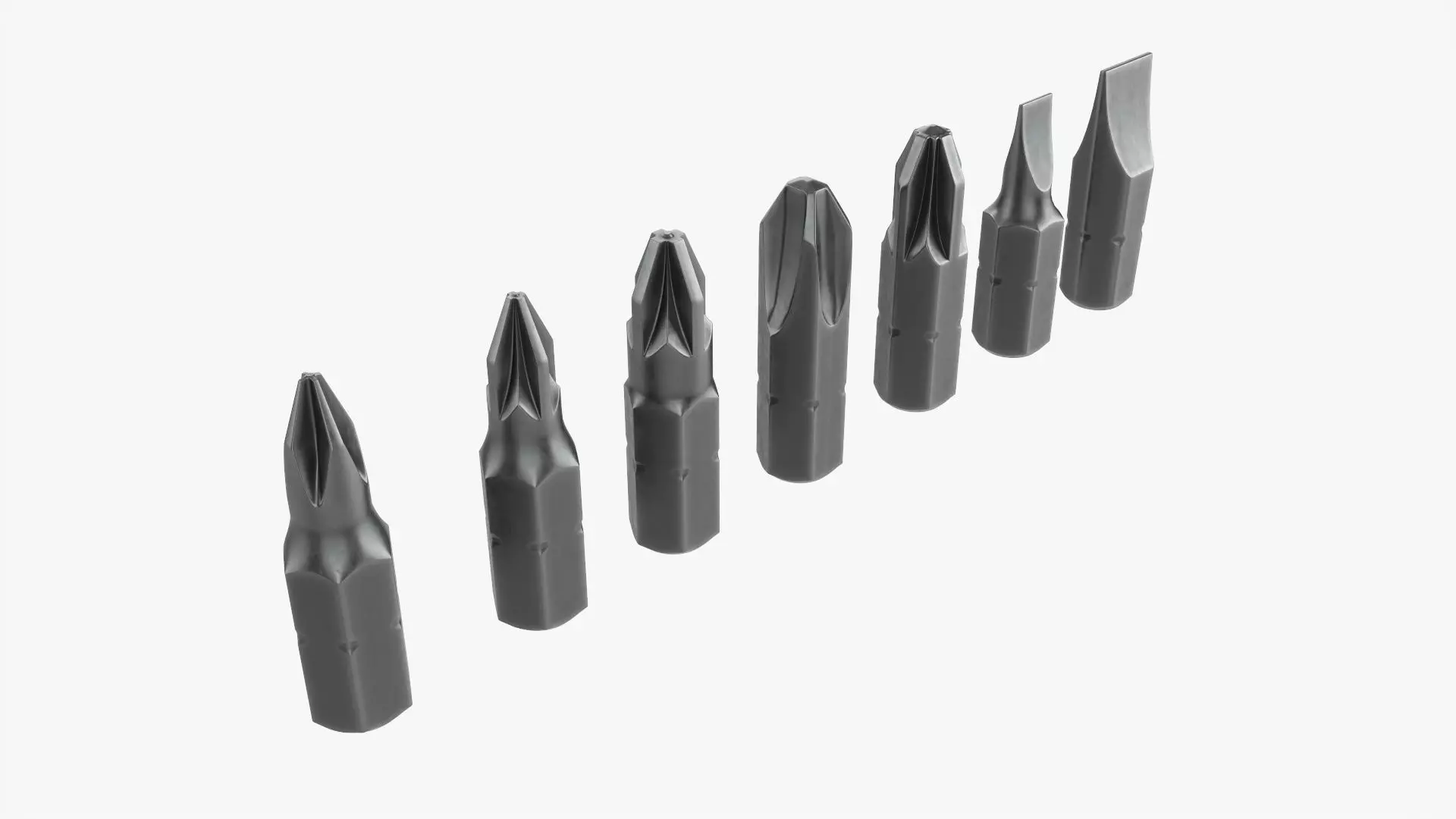 Bit set for screwdriver 3D model_0