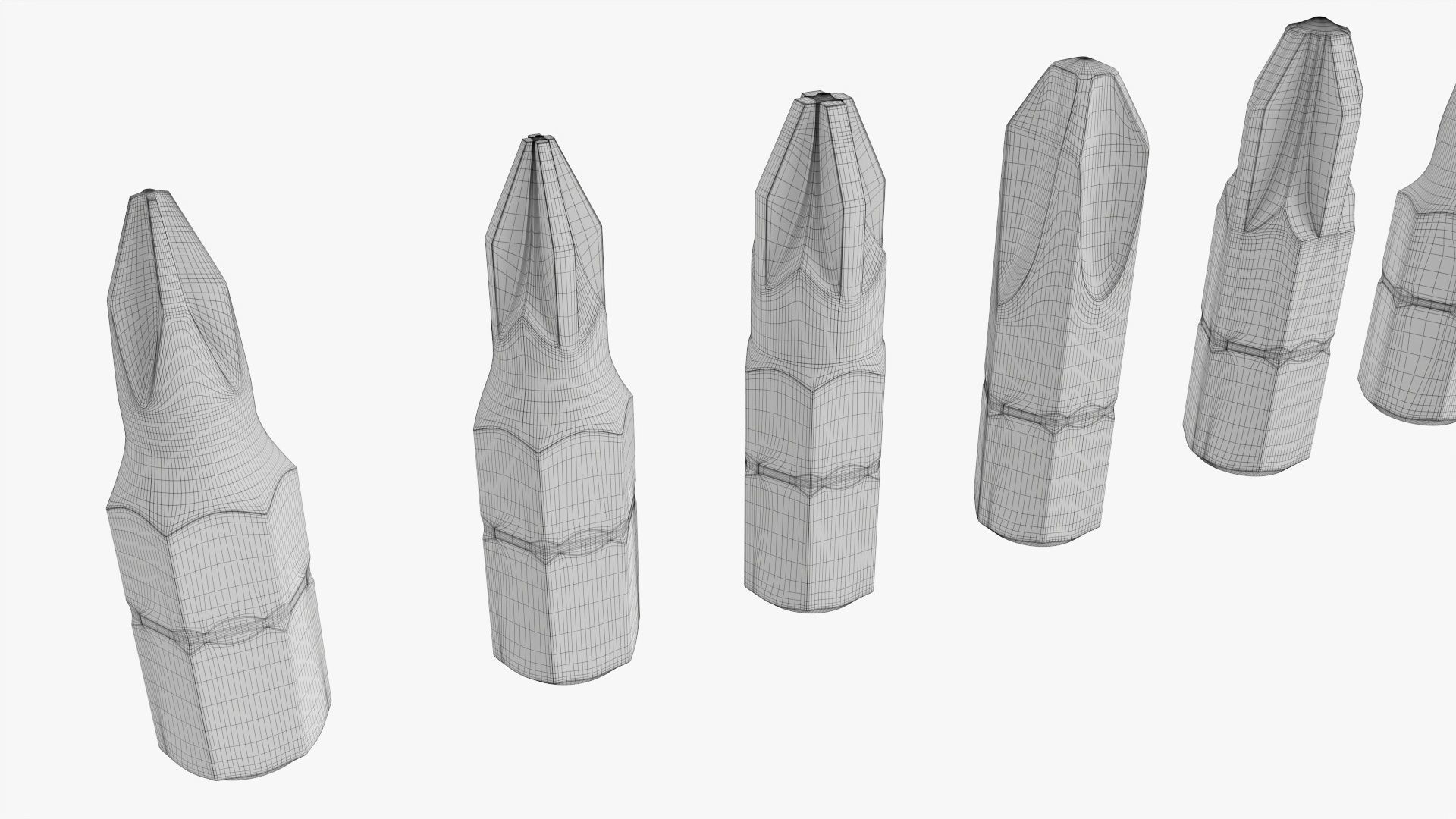 Bit set for screwdriver 3D model_9