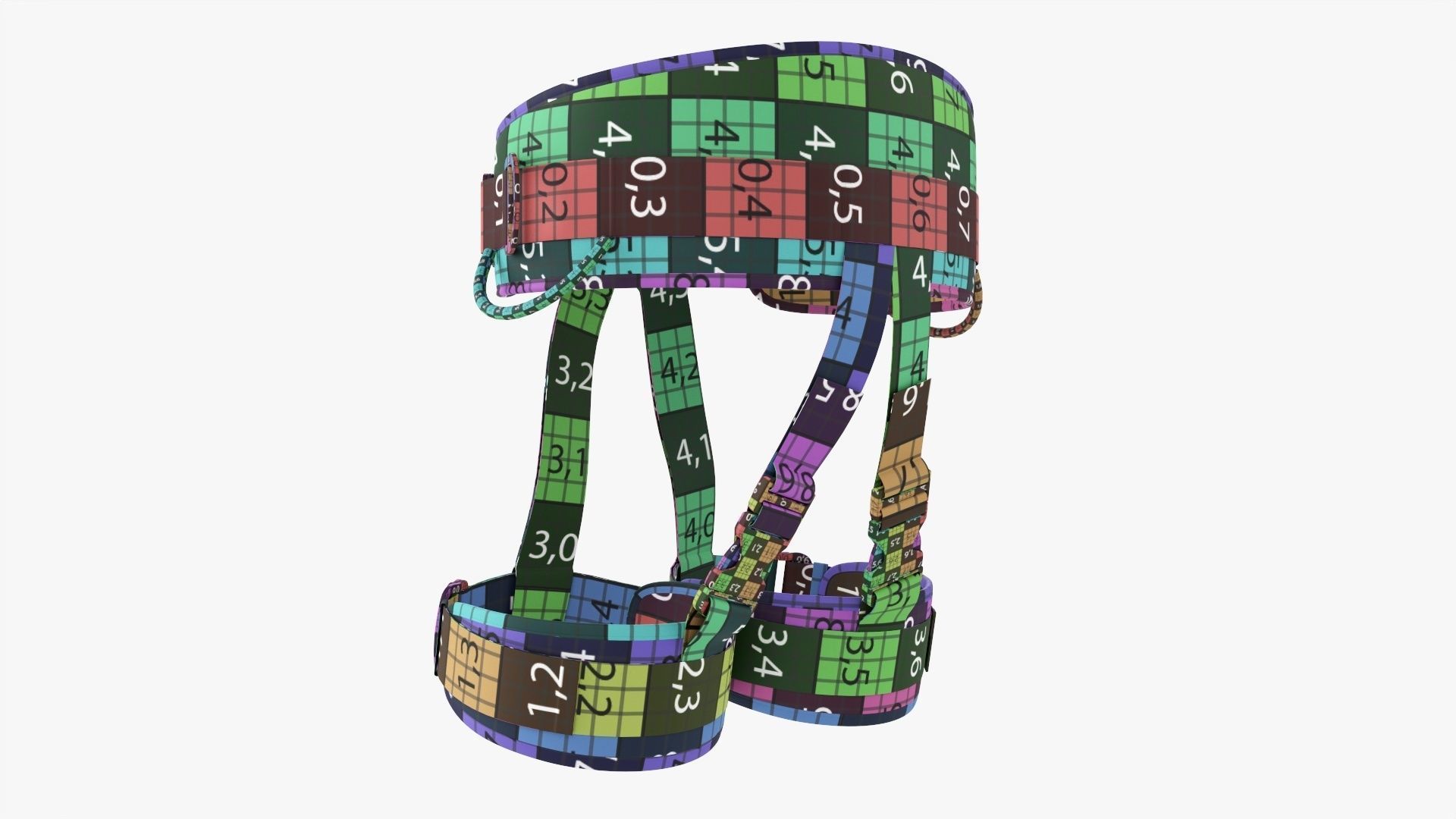 Climbing harness adjustable  3D model_14