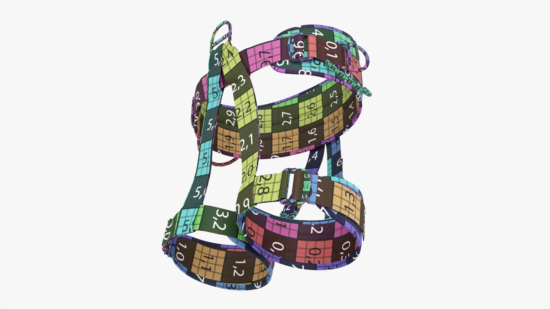 Climbing harness adjustable  3D model_13