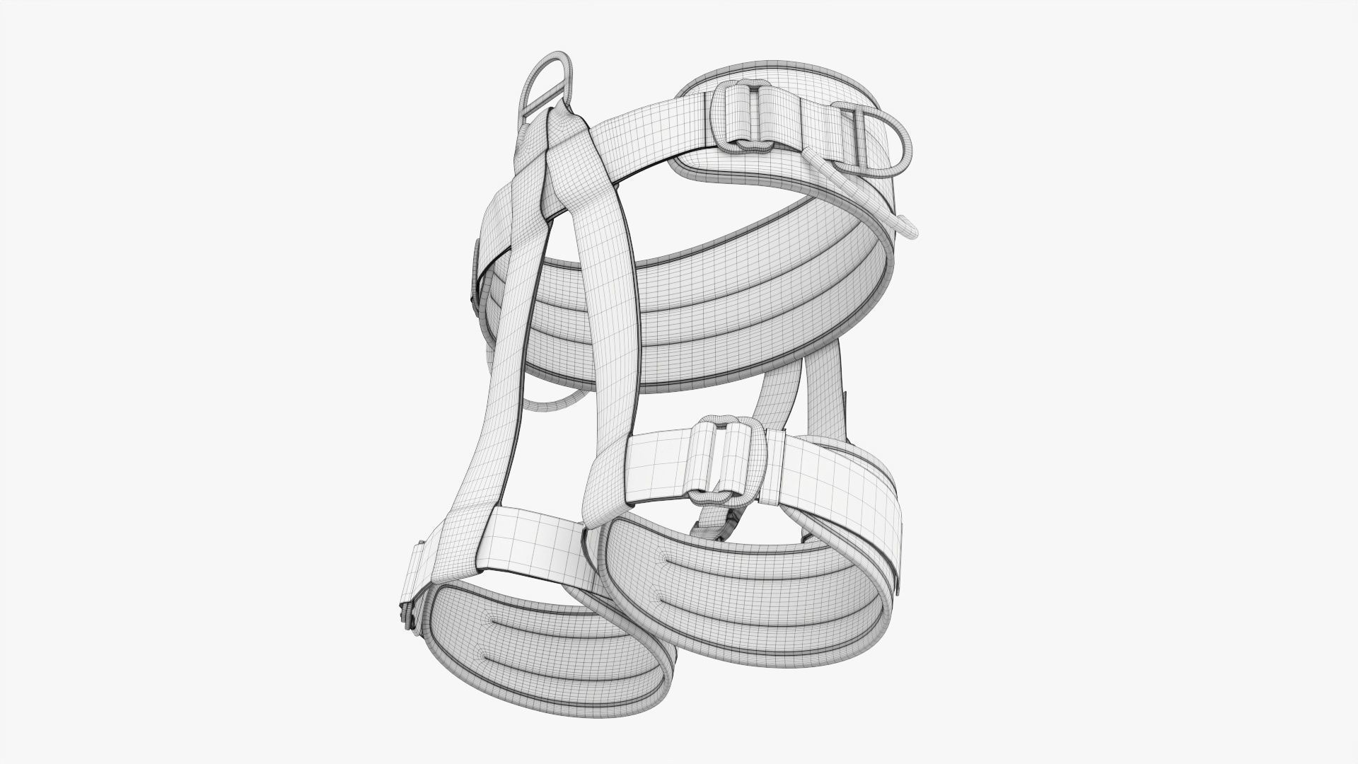 Climbing harness adjustable  3D model_7