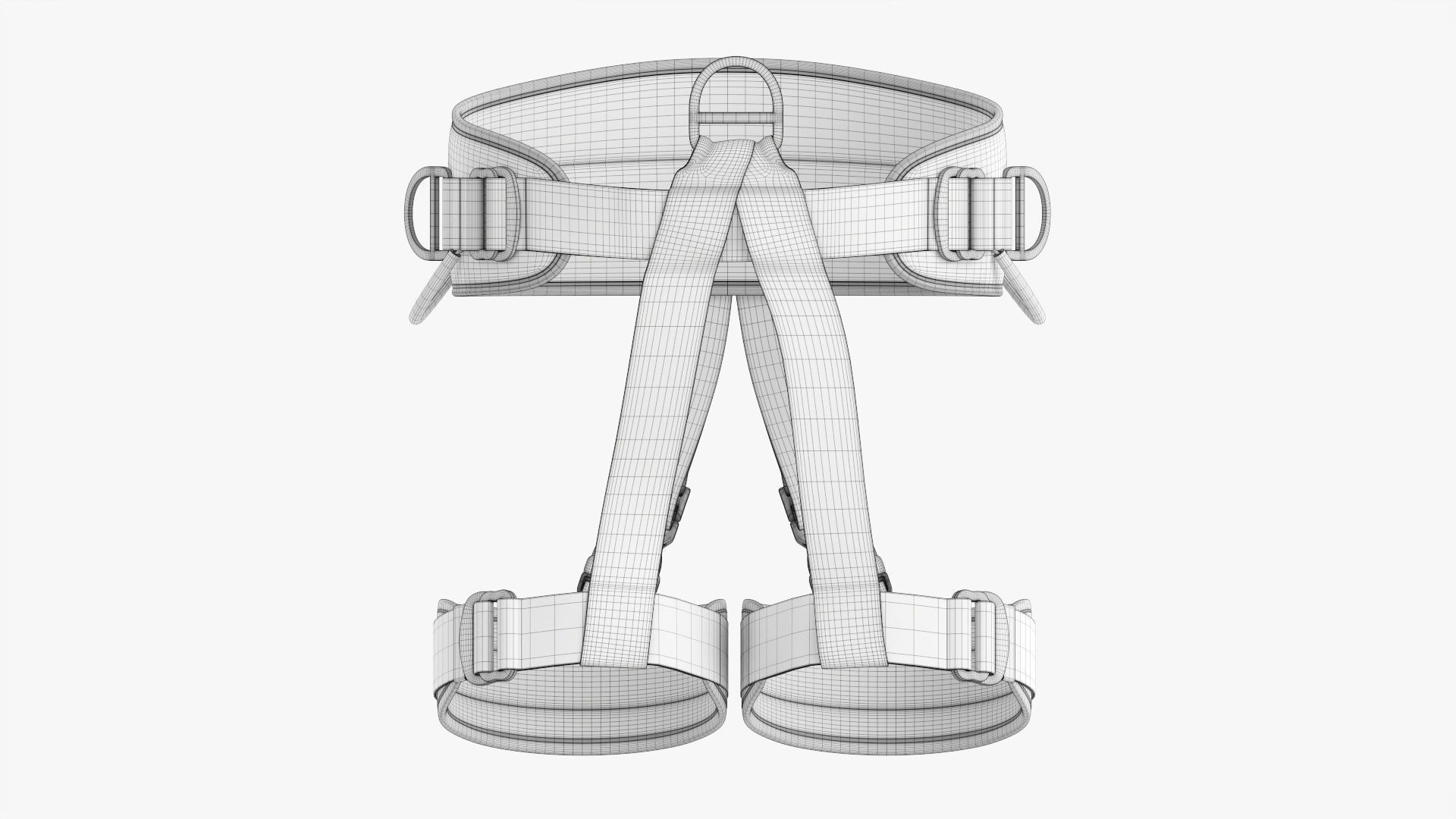 Climbing harness adjustable  3D model_9