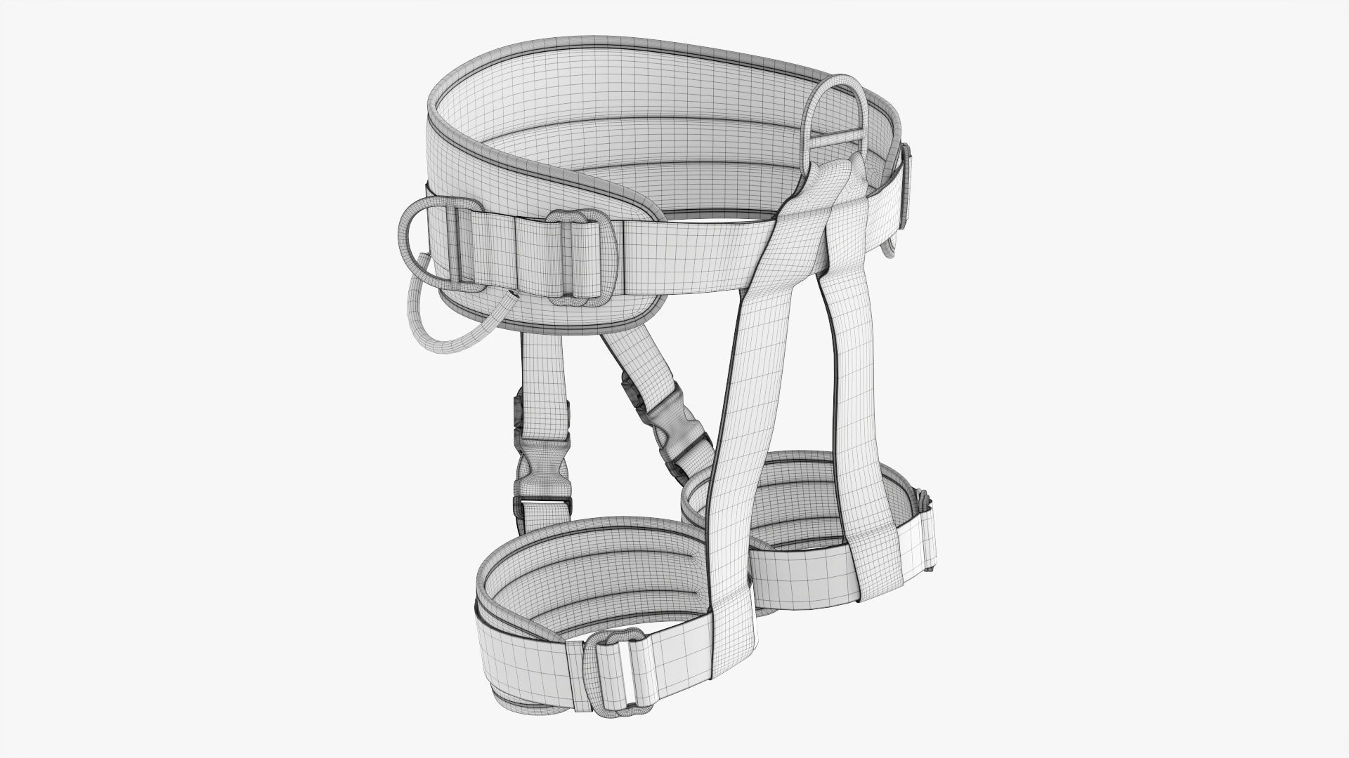 Climbing harness adjustable  3D model_6