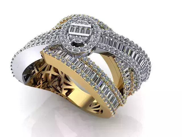 Baguette oval face ring 2