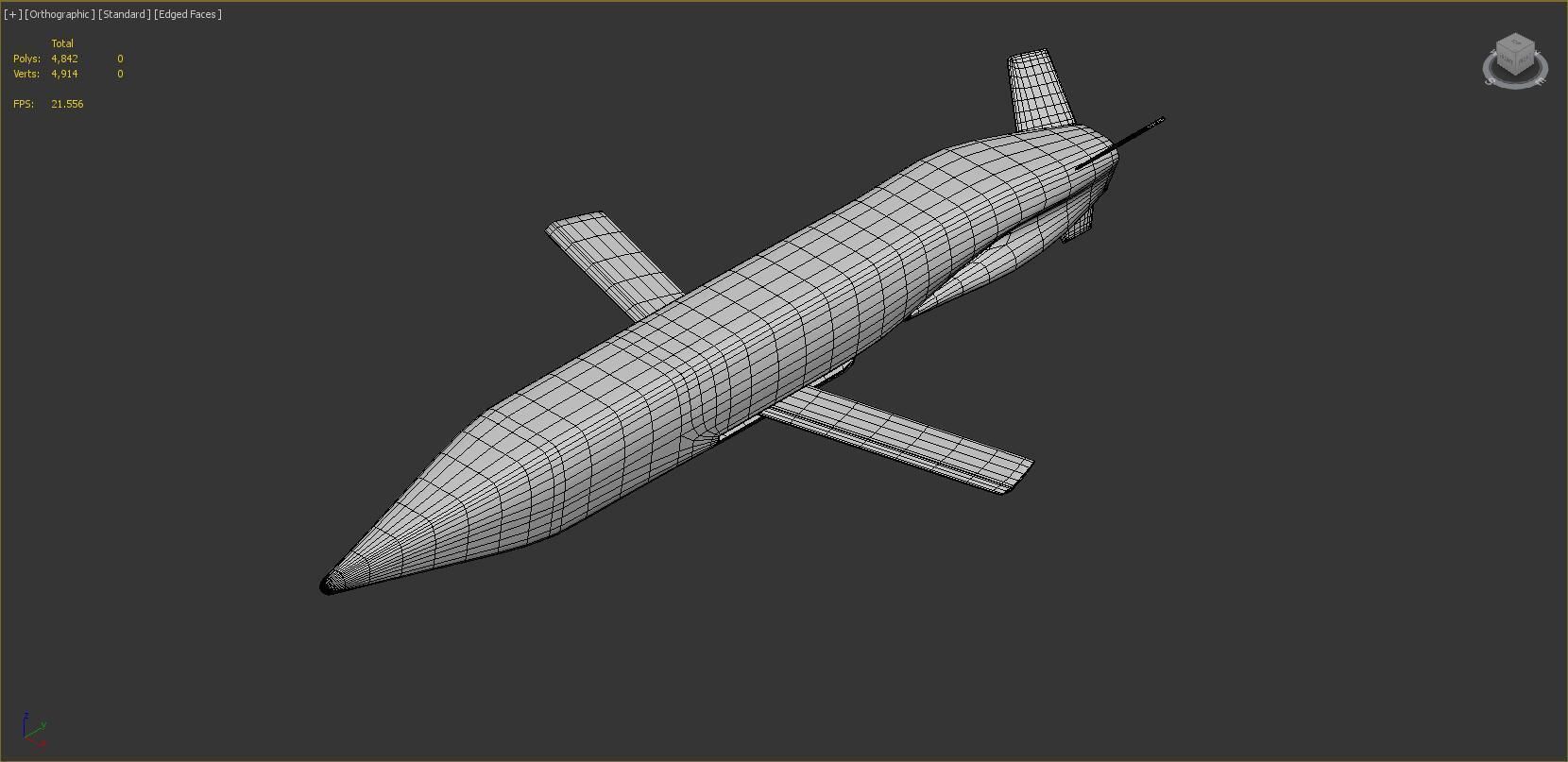 Low-poly 3D model of ADM-160 MALD Low-poly 3D model_1