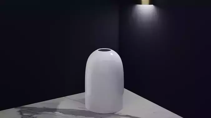 Ceramic White Vase 6