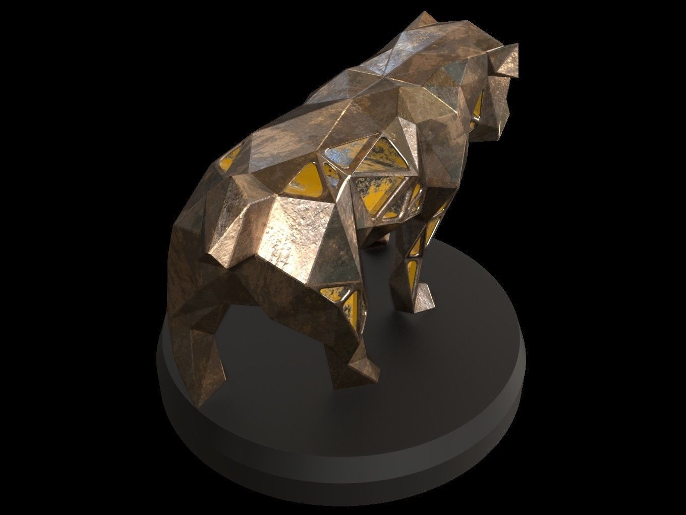 Steampunk Bulldog Low-poly 3D model_6