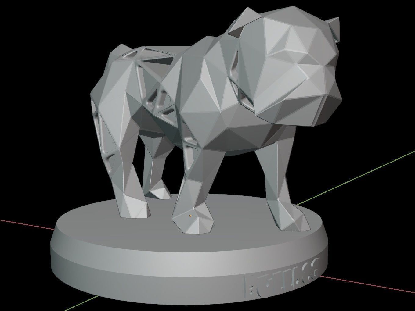 Steampunk Bulldog Low-poly 3D model_11