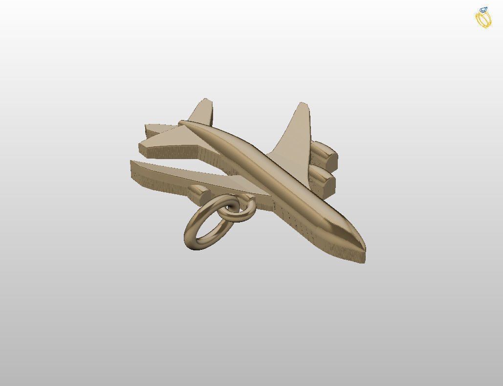 Pendant plane 3D print model_11