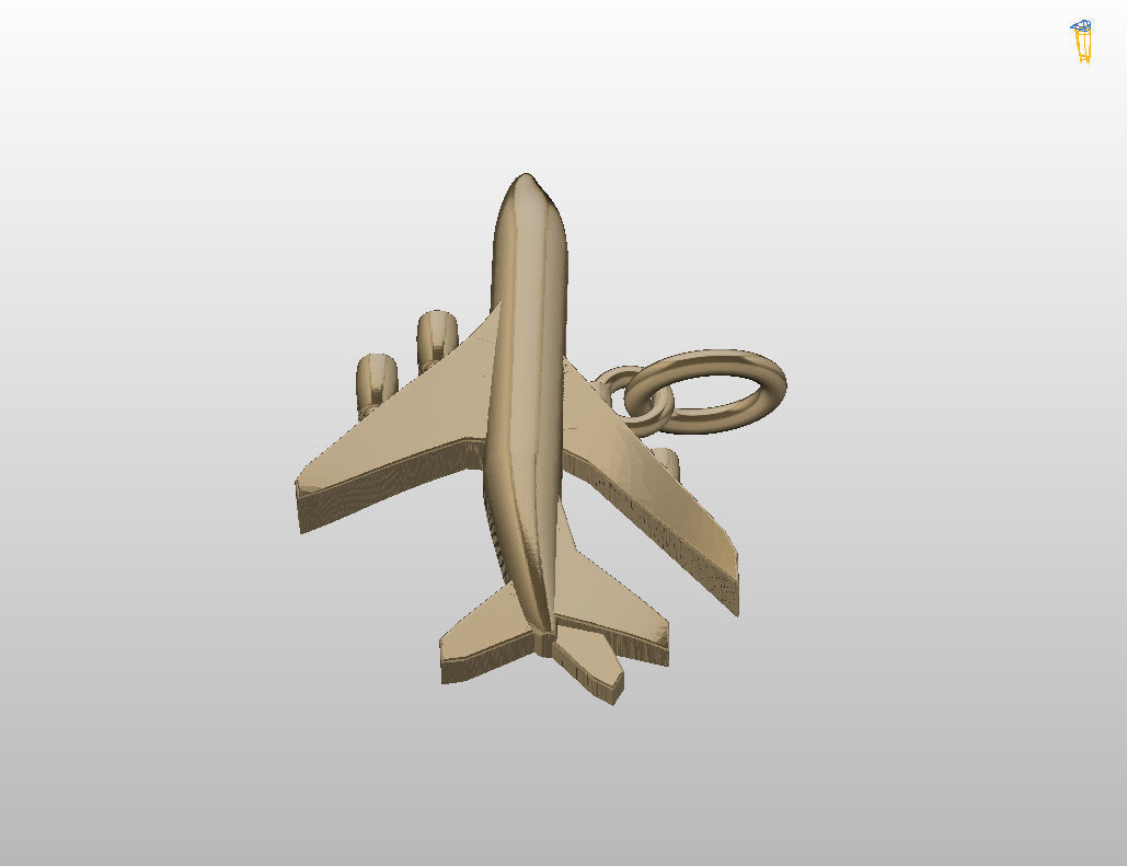 Pendant plane 3D print model_15