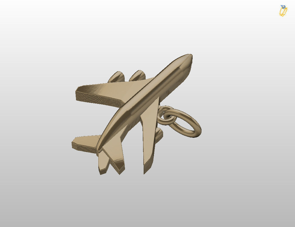 Pendant plane 3D print model_14