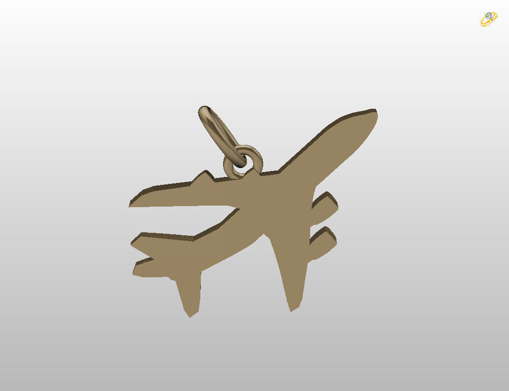 Pendant plane 3D print model_20