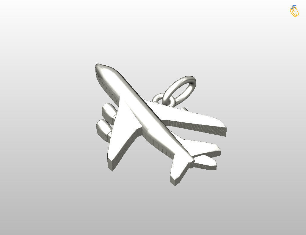 Pendant plane 3D print model_25