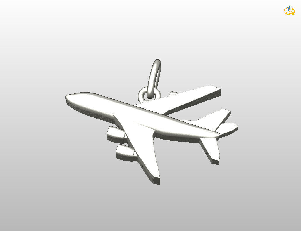 Pendant plane 3D print model_24