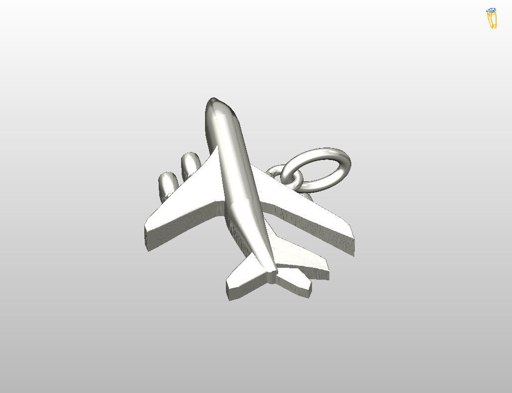 Pendant plane 3D print model_27
