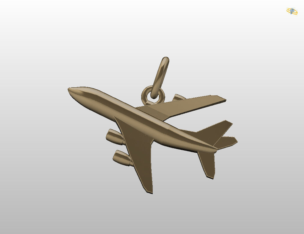 Pendant plane 3D print model_5