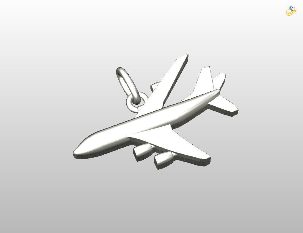 Pendant plane 3D print model_23