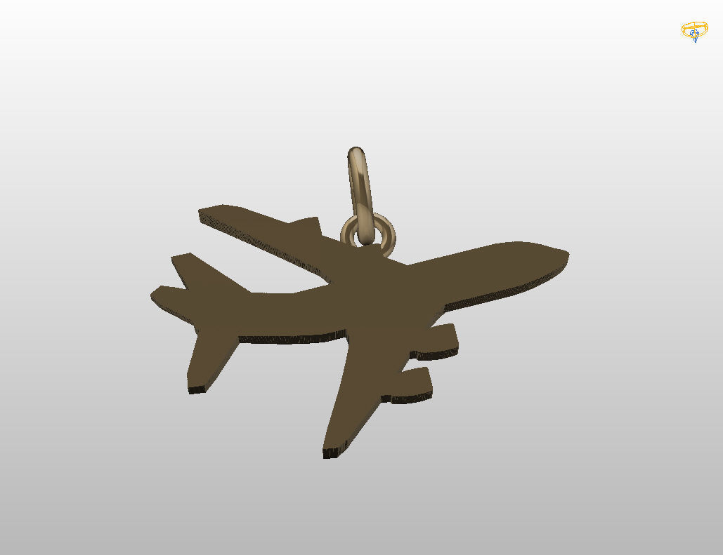 Pendant plane 3D print model_19