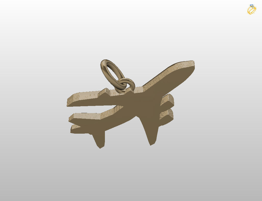 Pendant plane 3D print model_21
