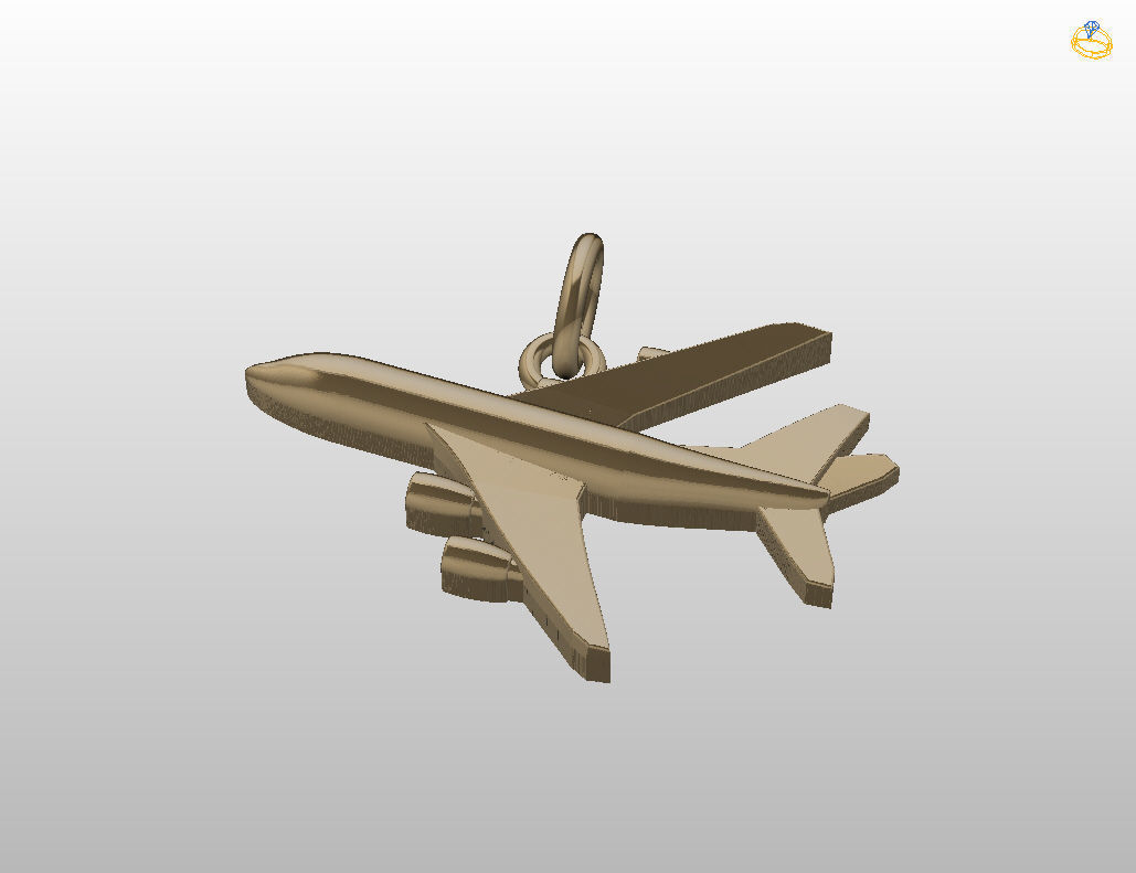 Pendant plane 3D print model_17