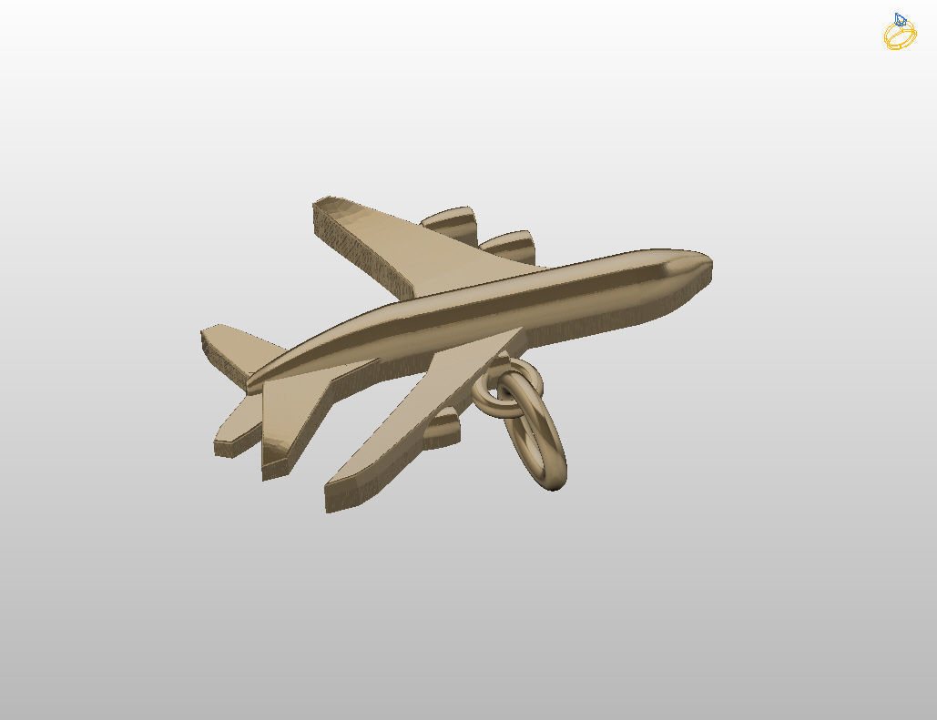 Pendant plane 3D print model_13