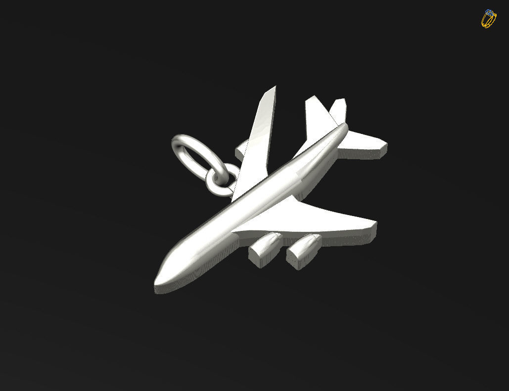 Pendant plane 3D print model_33