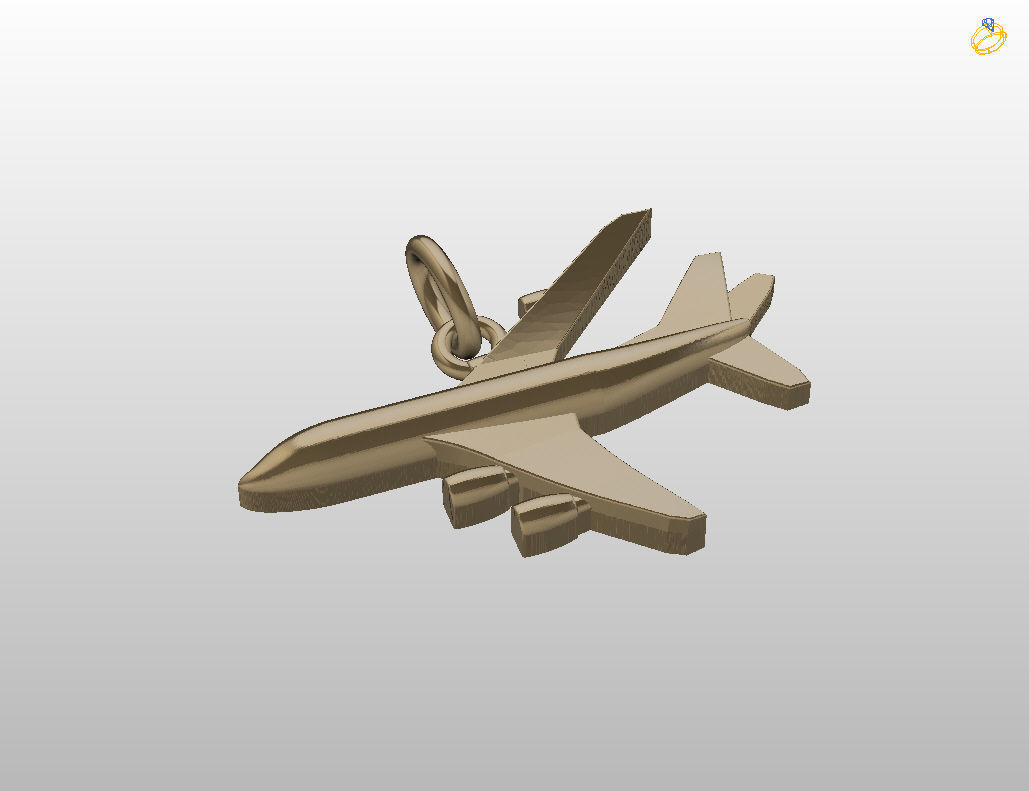 Pendant plane 3D print model_6