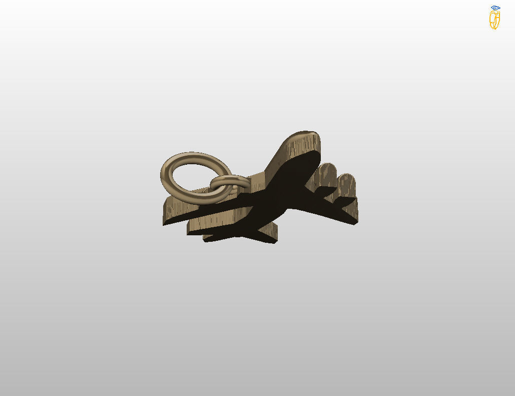 Pendant plane 3D print model_22