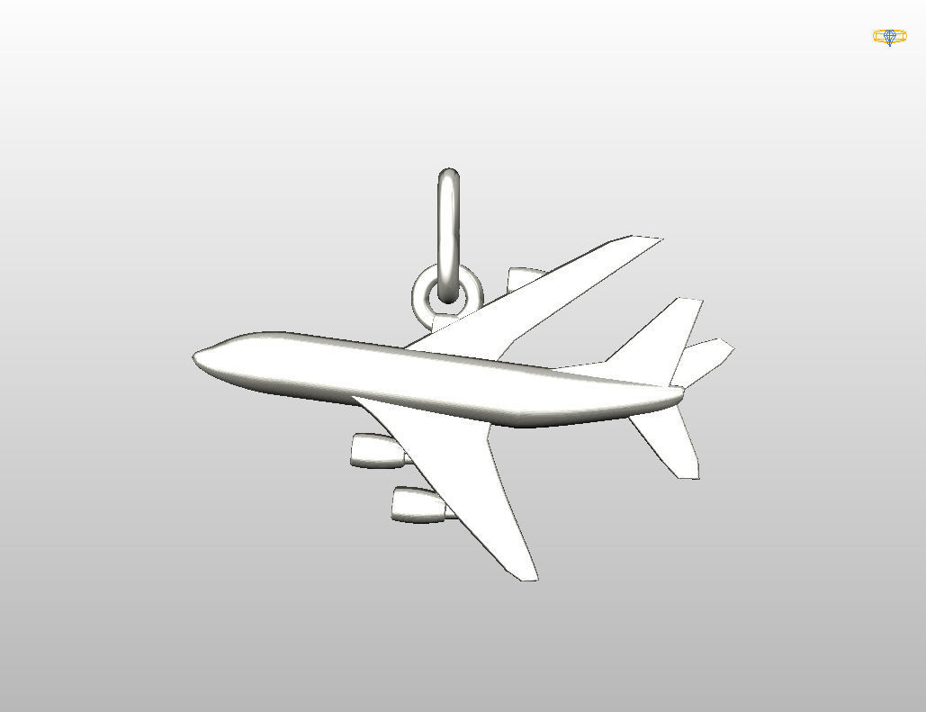 Pendant plane 3D print model_31