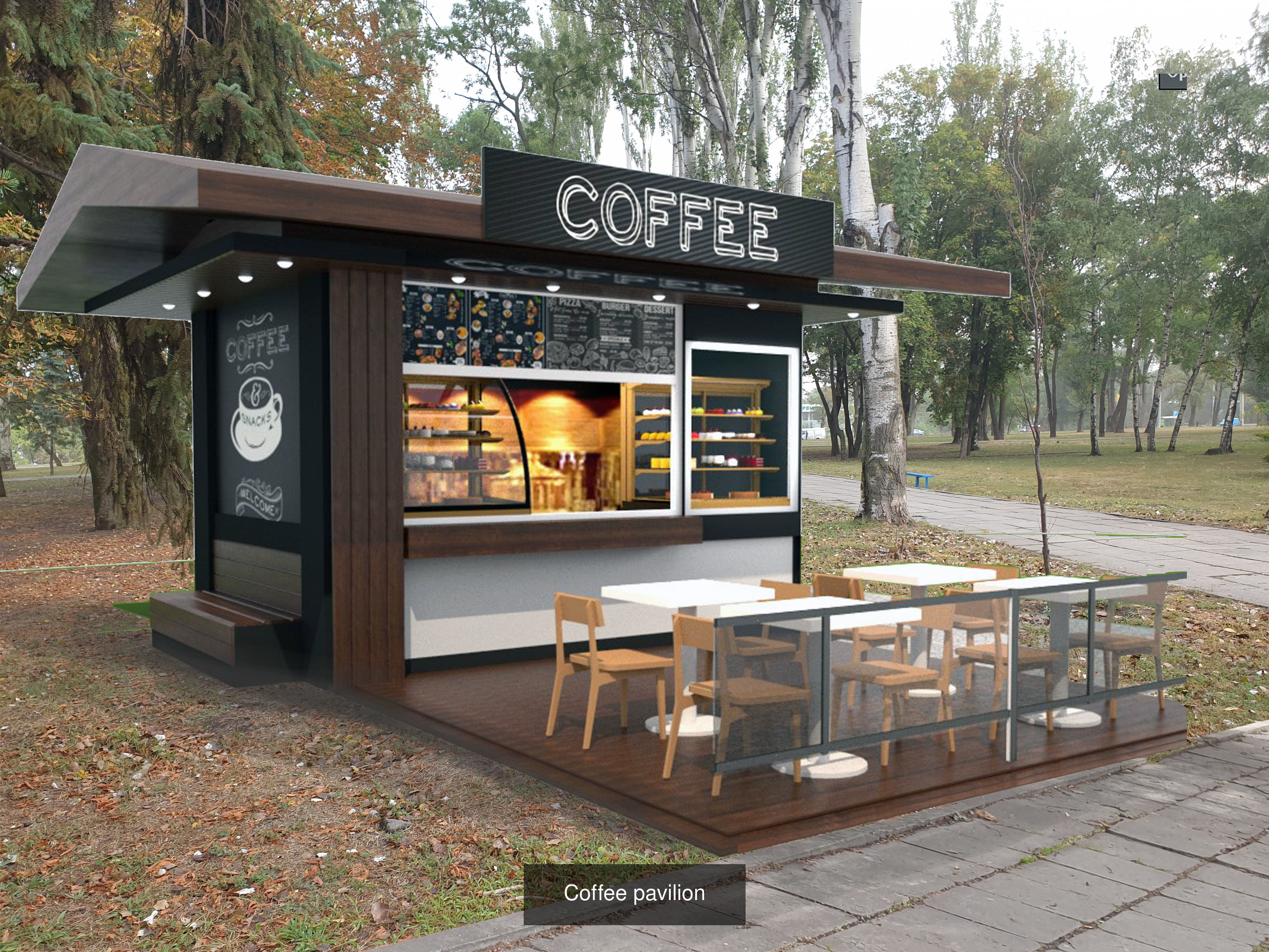 Coffee pavilions 3D Model Collection_2