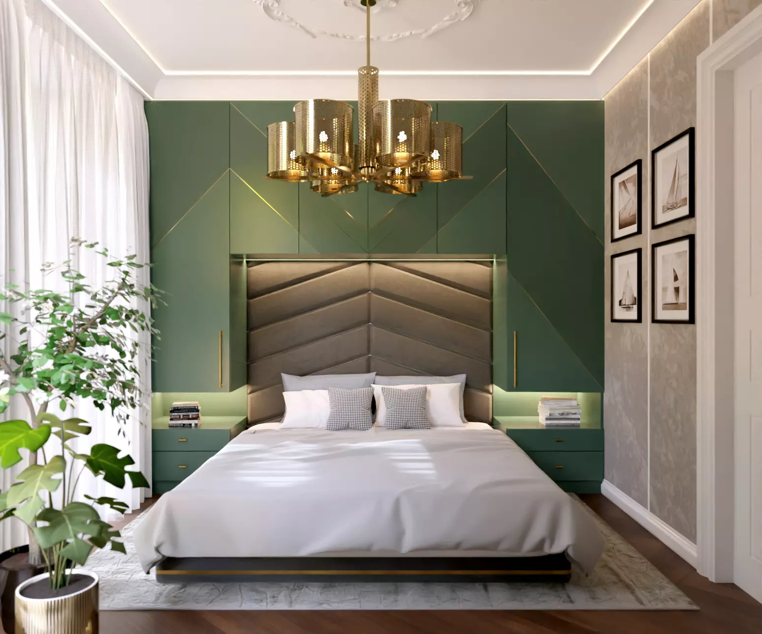 Bedroom scene 3D model_0