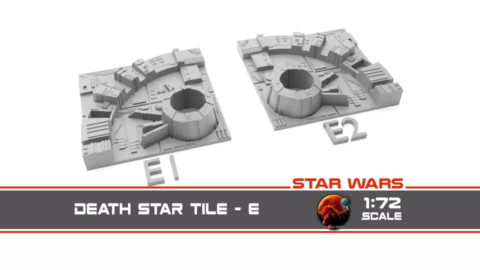 Death Star Tile Type E Free 3D print model_0