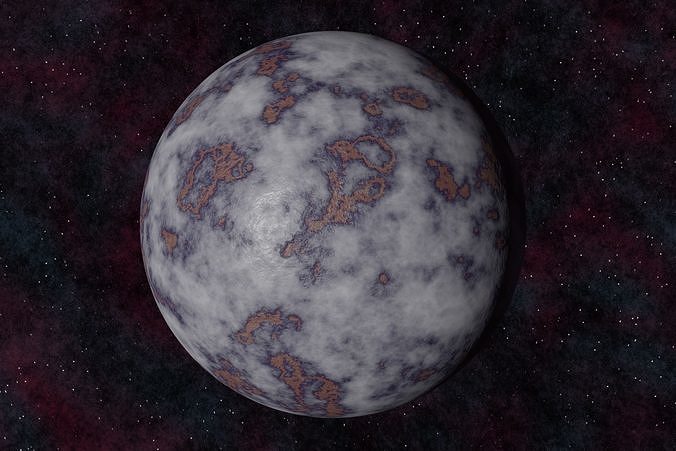 Ice planet 008-alfa Low-poly 3D model