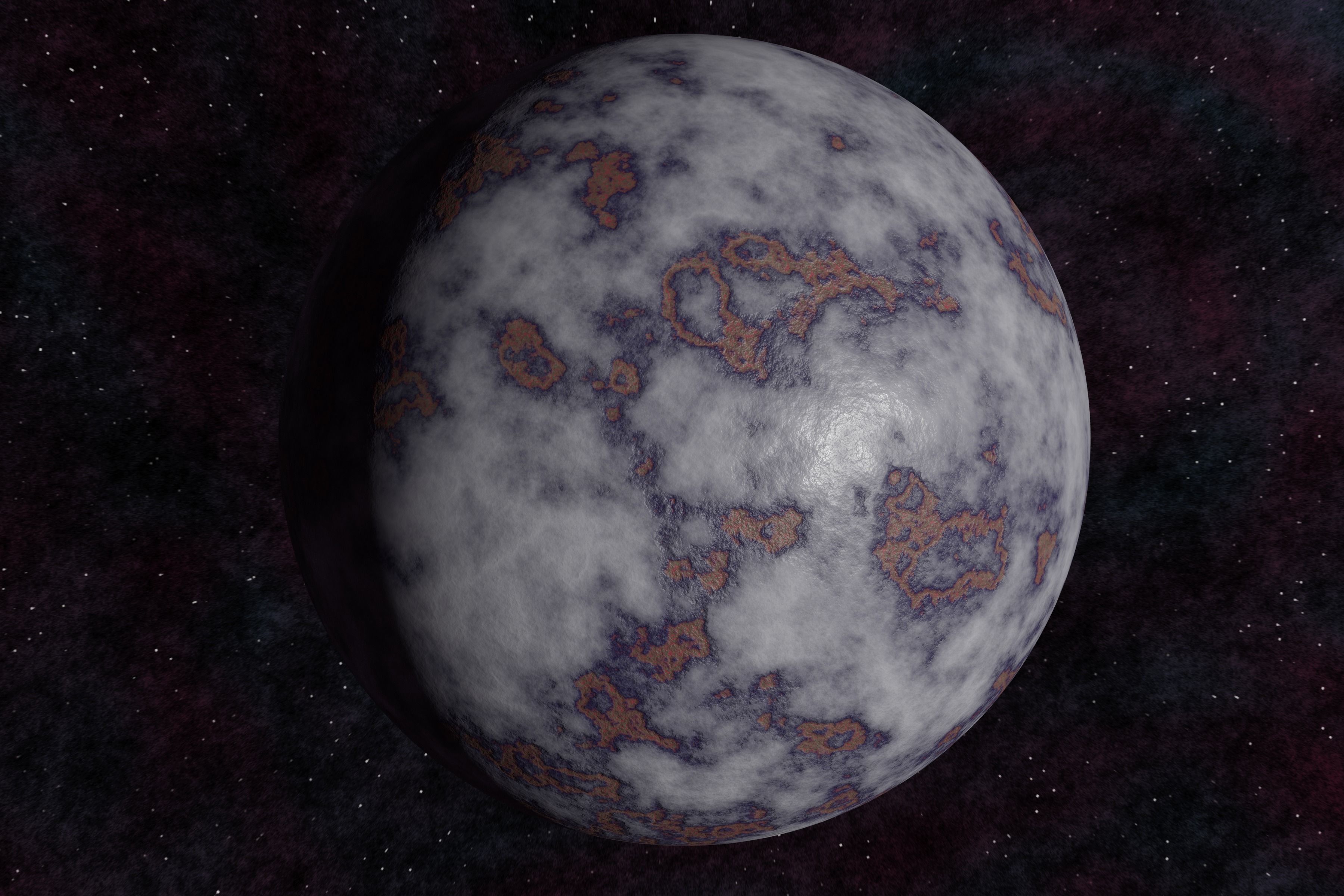 Ice planet 008-alfa Low-poly 3D model_2