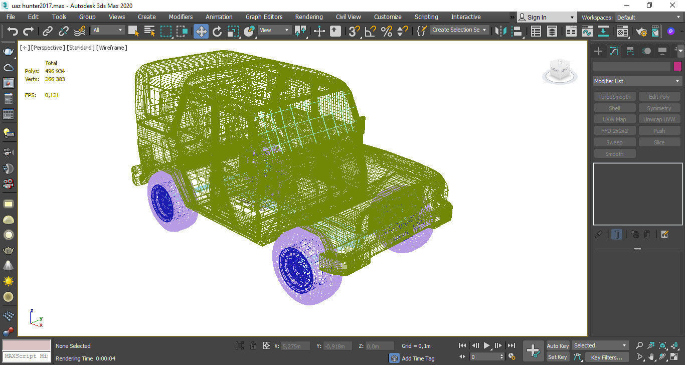 uaz  hunter 3d model 3D model_3