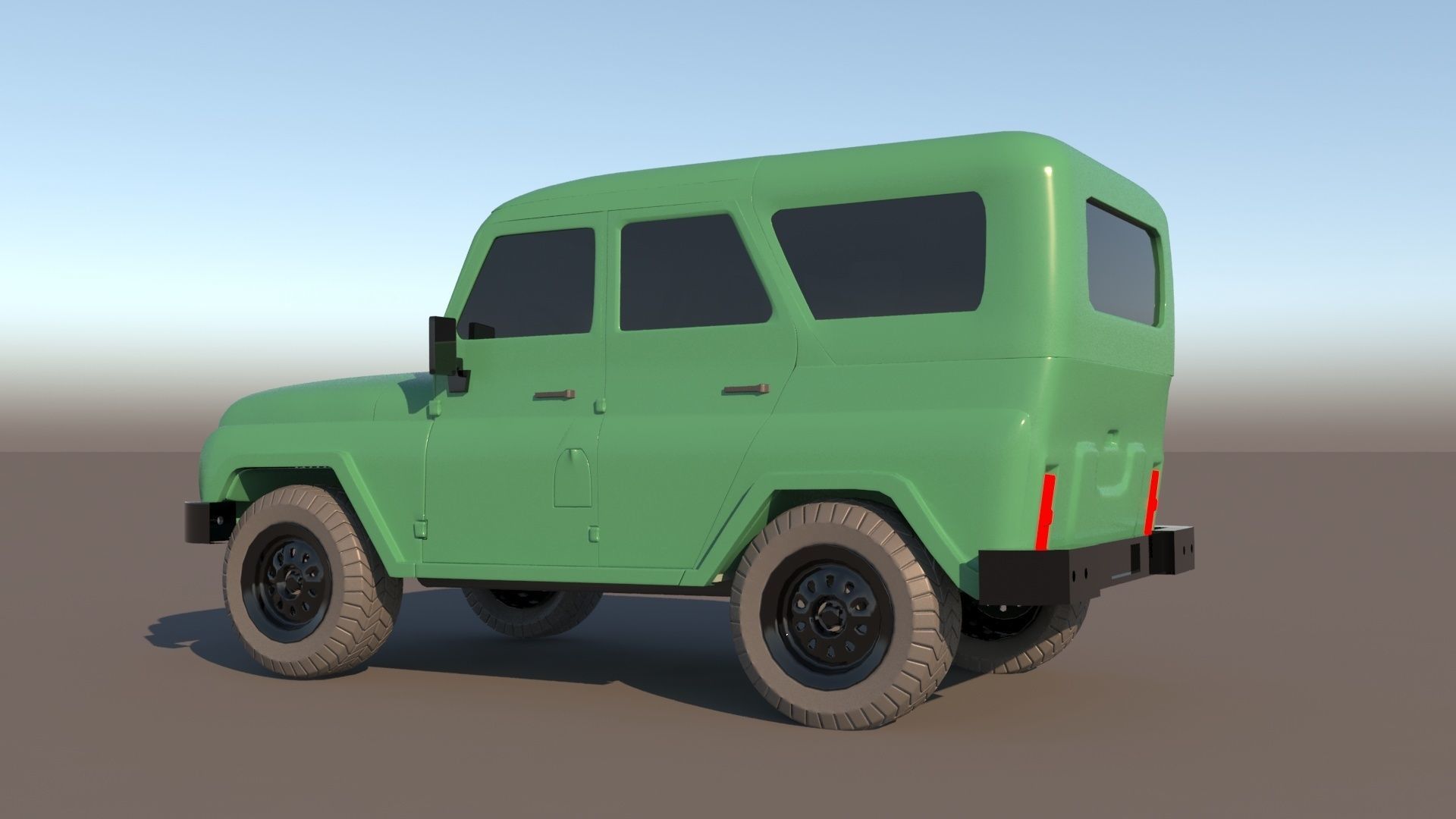 uaz  hunter 3d model 3D model_10