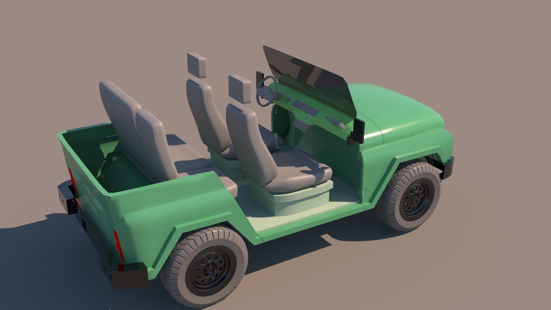 uaz  hunter 3d model 3D model_11