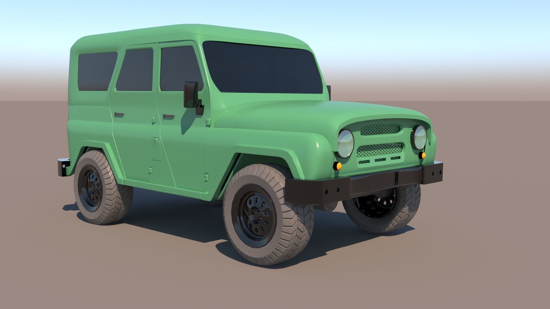 uaz  hunter 3d model 3D model_6