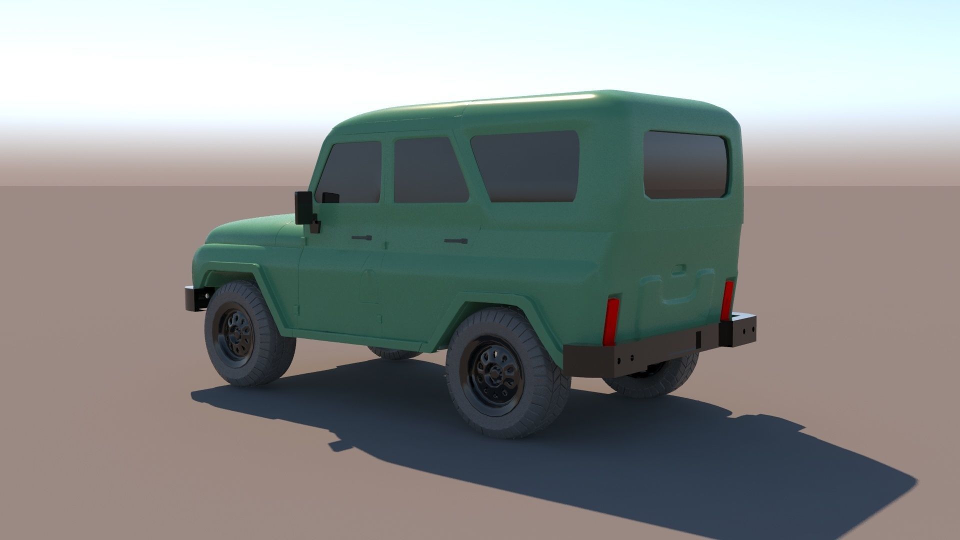 uaz  hunter 3d model 3D model_9