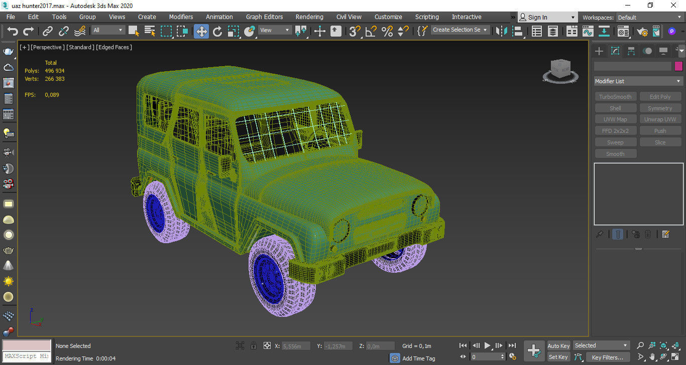 uaz  hunter 3d model 3D model_12