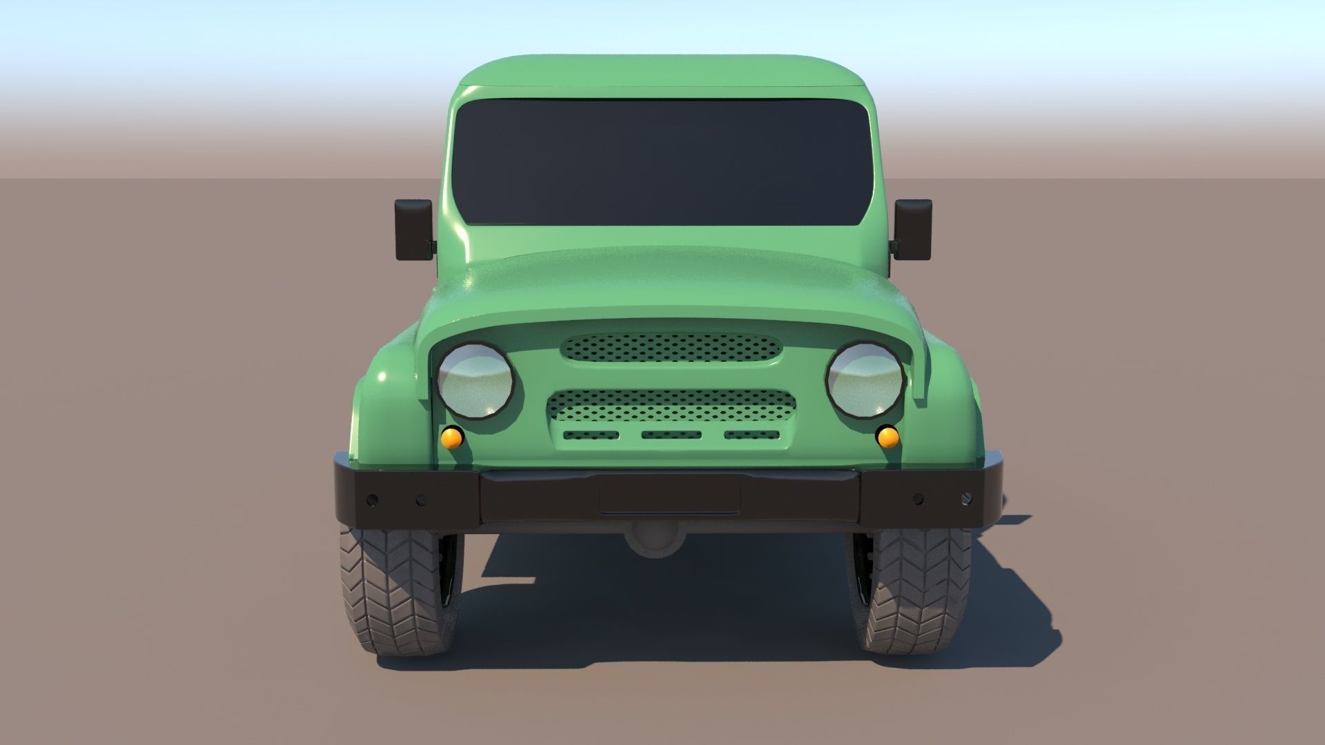 uaz  hunter 3d model 3D model_5