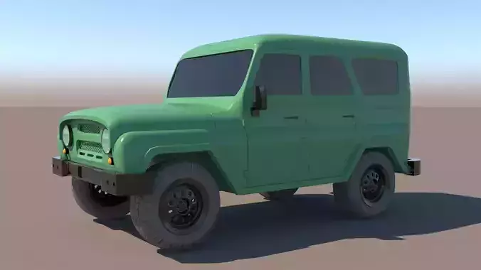 uaz  hunter 3d model