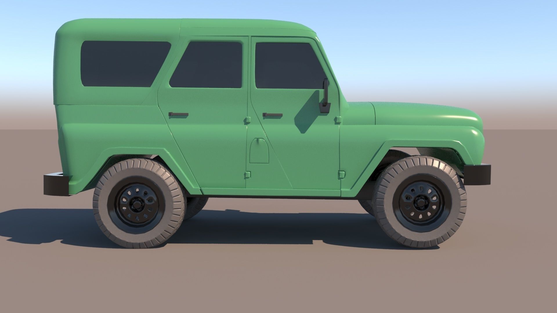 uaz  hunter 3d model 3D model_7