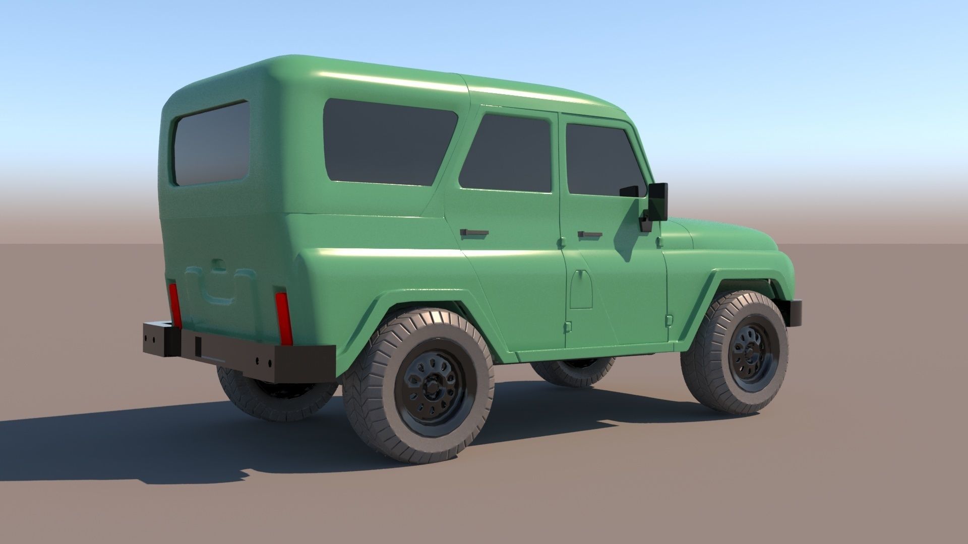 uaz  hunter 3d model 3D model_8